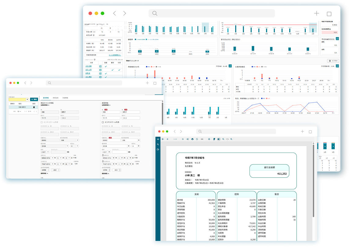 FORROUの多彩な機能画面