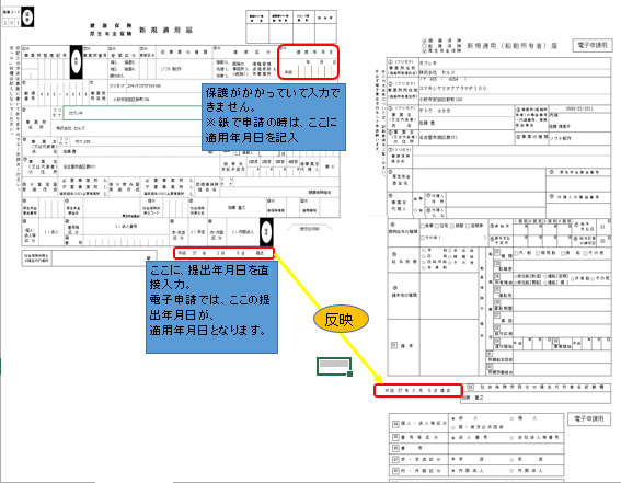 社会保険新規適用届 の電子申請時 適用年月日はどこに入力しますか 台帳 サポートページ 社会保険新規適用届 の電子申請時 適用年月日はどこに入力しますか 台帳 サポートページ